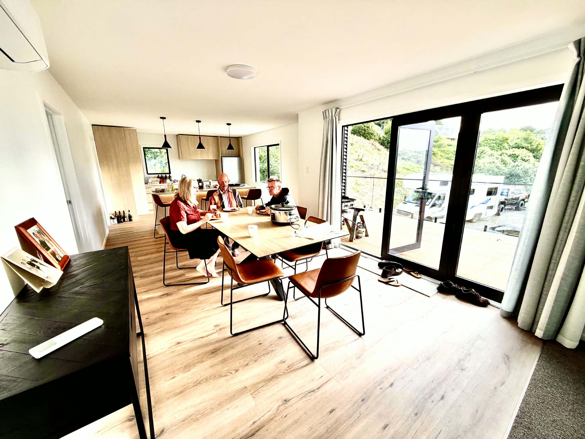Generous dining space